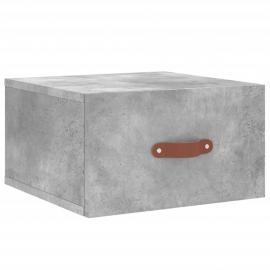 Vægmonteret sengebord betongrå 35x35x20 cm , hemmetshjarta.dk