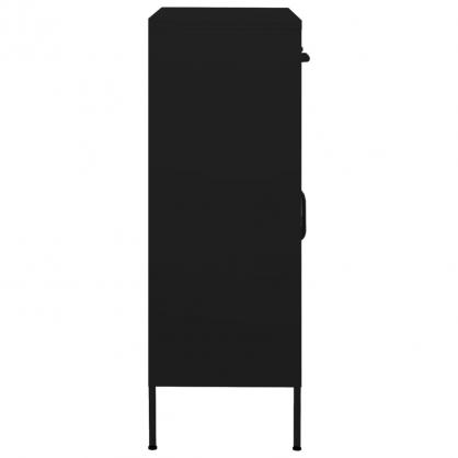 Opbevaringsskab sort stl 80x35x101,5 cm , hemmetshjarta.dk