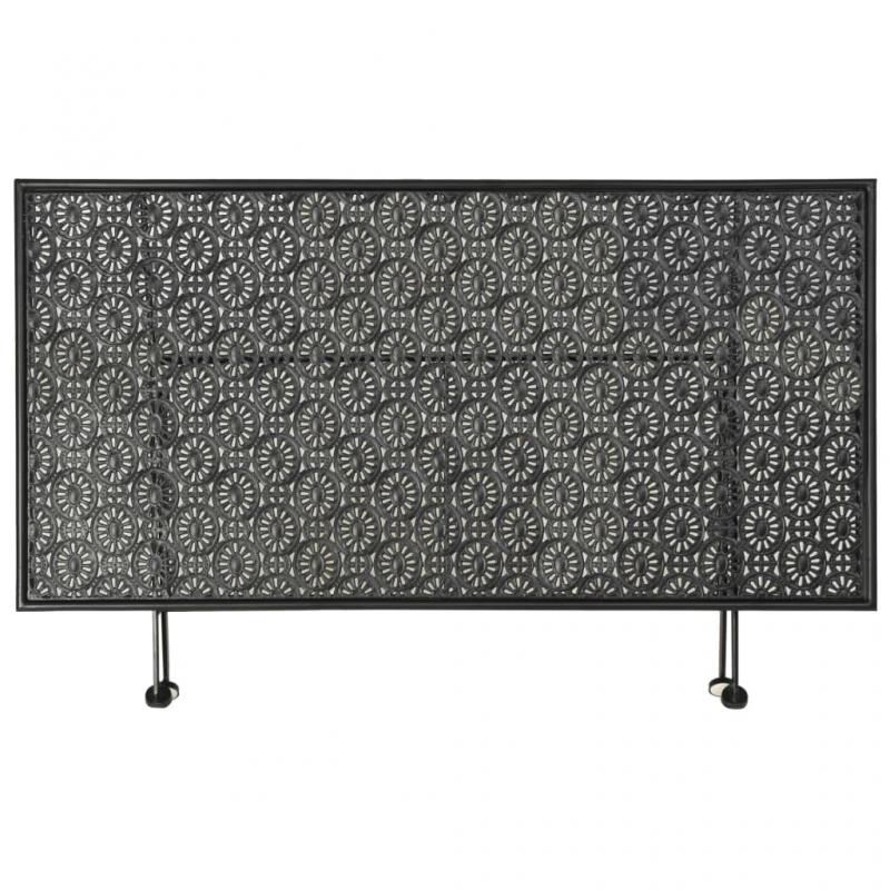 Folde sofabord vintage stil metal 100x50x45 cm sort , hemmetshjarta.dk