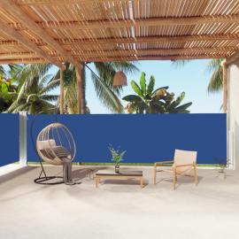 Udtrækkeligt sidemarkise til terrasse blå 160x1000 cm dobbelt , hemmetshjarta.dk