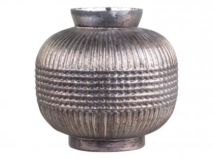 Vase med mnster antik mocca H18/D19 cm , hemmetshjarta.dk