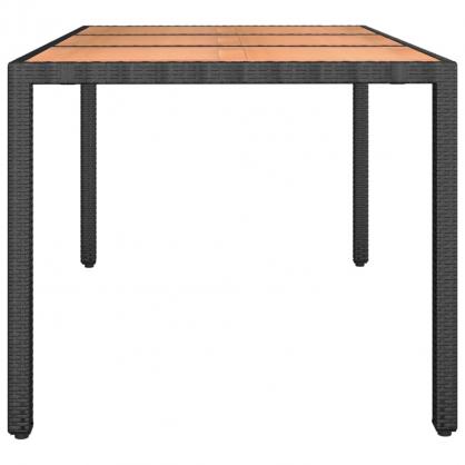 Spisebord til have 150x90x75 cm kunstrattan & massiv akacie , hemmetshjarta.dk