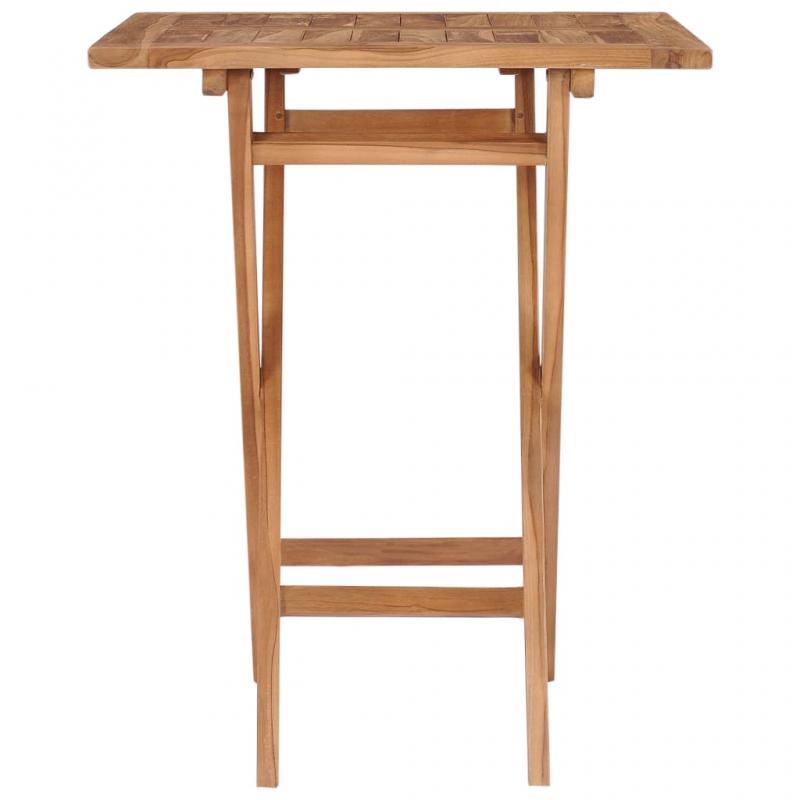 Sammenklappeligt spisebord til have 60x60x75 cm massivt teaktr , hemmetshjarta.dk