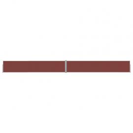 Udtrækkeligt sidemarkise til terrasse brun 140x1200 cm dobbelt , hemmetshjarta.dk