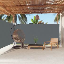 Udtrækkeligt sidemarkise til terrasse antracit 180x600 cm dobbelt , hemmetshjarta.dk