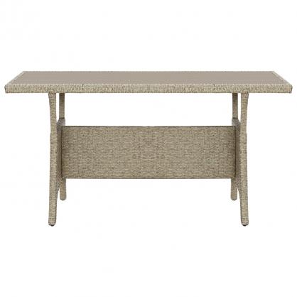 Spisebord til have 130x70x66 cm gr kunstrattan , hemmetshjarta.dk