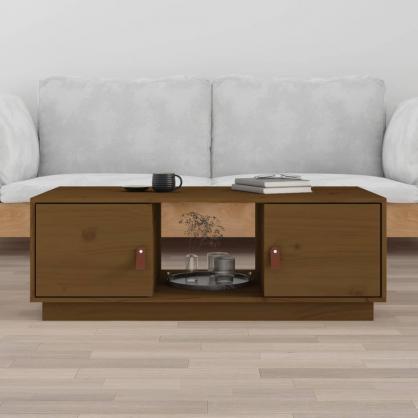 Sofabord 100x50x35 cm honningbrunt massiv fyrretr , hemmetshjarta.dk