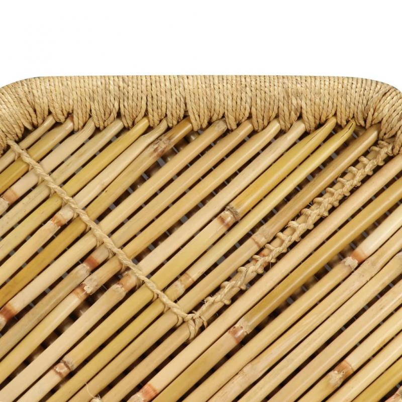 Sofabord bambus ottekant 60x60x45 cm , hemmetshjarta.dk