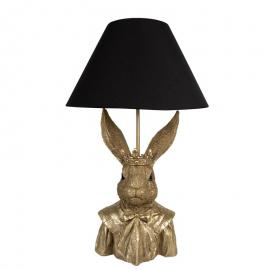 Kanin bordlampe Ø 37x61 cm Guldfarvet Sort Polyresin , hemmetshjarta.dk