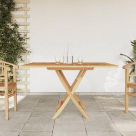 Sammenklappeligt spisebord til have 120x120x75 cm massiv teaktræ , hemmetshjarta.dk