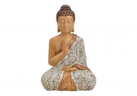 Dekoration Buddha beige siddende polyresin (B/H/D) 32x48x25 cm , hemmetshjarta.dk