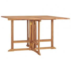 Sammenklappeligt spisebord til have 110x110x75 cm massiv teaktræ , hemmetshjarta.dk