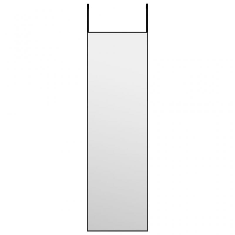 Sidespejl sort 30x100 cm glas og aluminium , hemmetshjarta.dk