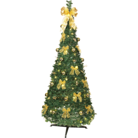 Juletræ med LED Pop-up-tree EL Varm Hvid 144 Lys 85x185cm , hemmetshjarta.dk