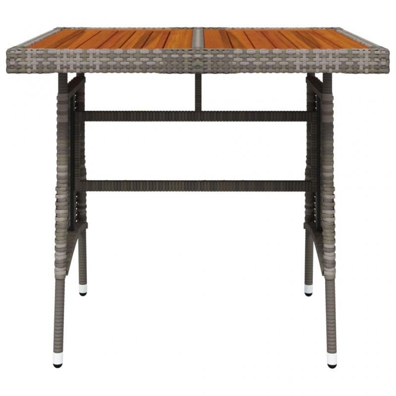 Spisebord til have 70x70x72 cm gr kunstrattan massiv akacie , hemmetshjarta.dk