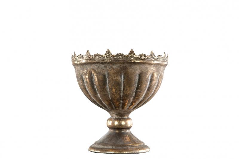 A Lot Dekoration - Skjuler Krukke Urtepotte Pokal Antik 19 cm Gyldenbrun , hemmetshjarta.dk