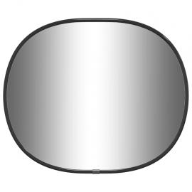 Vægspejl oval sort 30x25 cm , hemmetshjarta.dk