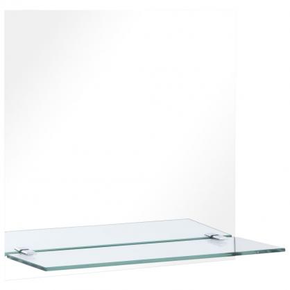 Badevrelsesspejl med hylde 40x40 cm hrdet glas , hemmetshjarta.dk