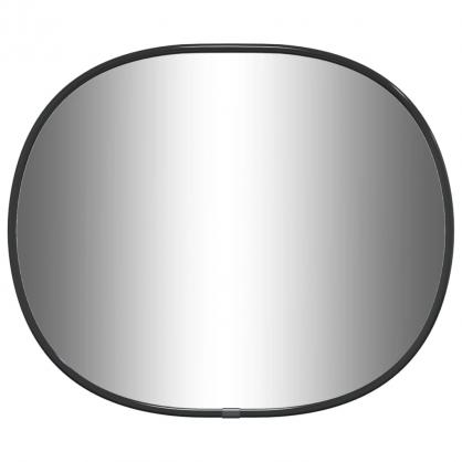 Vgspejl oval sort 30x25 cm , hemmetshjarta.dk