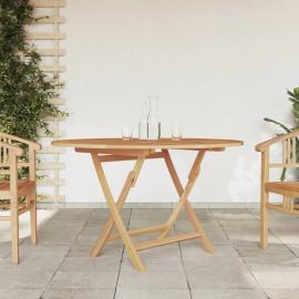 Sammenklappeligt spisebord til have Ø 120x75 cm massiv teaktræ , hemmetshjarta.dk