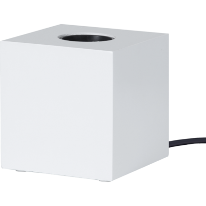 Lampeholder E27 Cube Hvid 9x9 , hemmetshjarta.dk