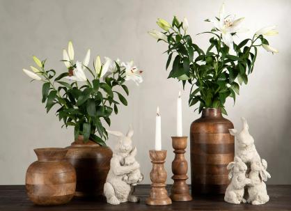 A Lot Dekoration - Vase HOney Wood Brown 12x46cm , hemmetshjarta.dk