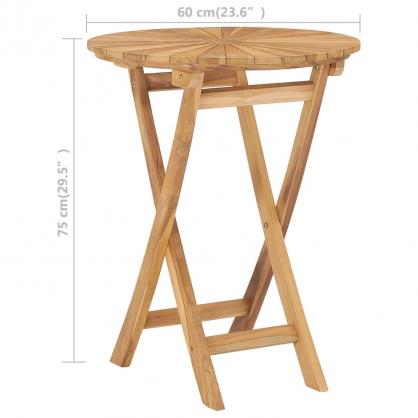 Sammenklappeligt spisebord til have  60x75 cm massivt teaktr , hemmetshjarta.dk