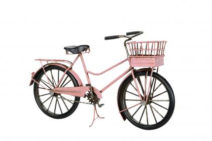 A Lot Dekoration - Metaldekoration Cykel Dame Pink 30 cm , hemmetshjarta.dk