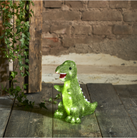 Udendørs dekorativ figur Crystalo Dinosaur 25x17cm 30 Lys , hemmetshjarta.dk