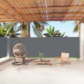 Udtrækkeligt sidemarkise til terrasse antracit 180x1000 cm dobbelt , hemmetshjarta.dk