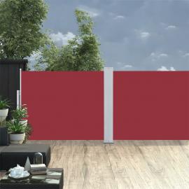 Udtrækkeligt sidemarkise til terrasse rød 140x1000 cm dobbelt , hemmetshjarta.dk