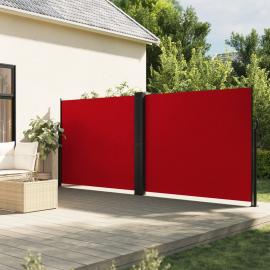 Udtrækkeligt sidemarkise til terrasse rød 160x1200 cm dobbelt , hemmetshjarta.dk