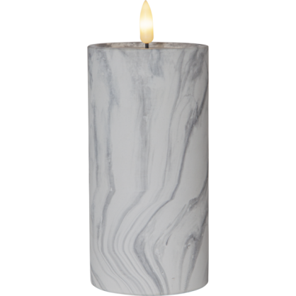 Bloklys Flamme Marble 17,5 cm , hemmetshjarta.dk
