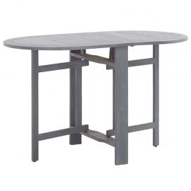 Sammenklappeligt spisebord til have 120x70x74 cm gråt massivt akacietræ , hemmetshjarta.dk