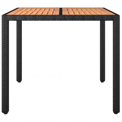 Spisebord til have 90x90x75 cm kunstrattan & massiv akacie , hemmetshjarta.dk