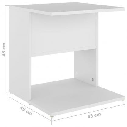 Sidebord 45x45x48 cm hvidt konstrueret tr , hemmetshjarta.dk