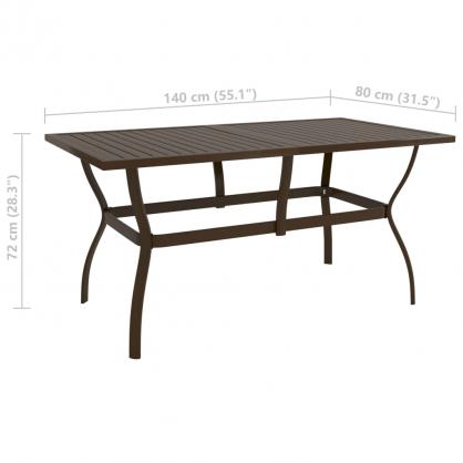 Spisebord til have 140x80x72 cm stl , hemmetshjarta.dk