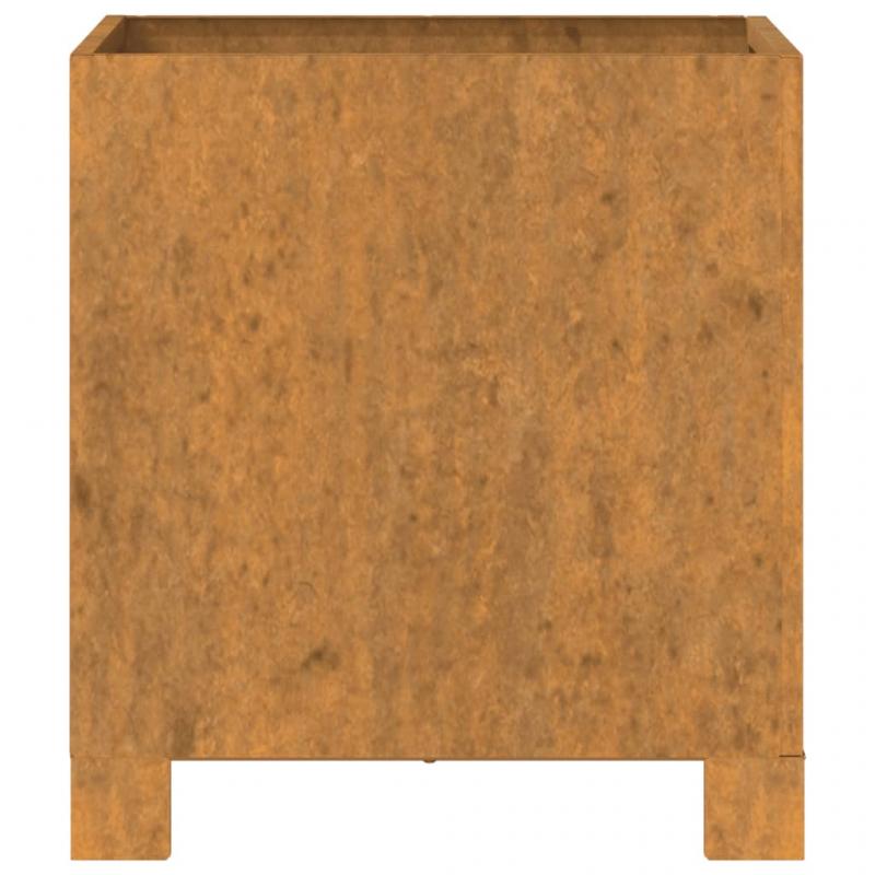 Plantekasse med ben 2-pak rustfarvet 32x30x33 cm rustbestandigt stl , hemmetshjarta.dk