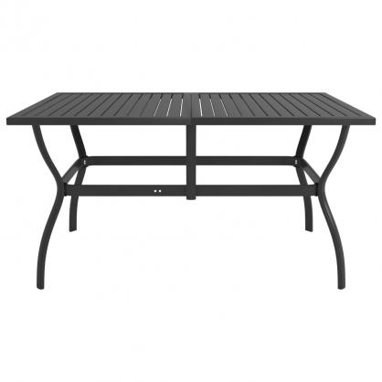 Spisebord til have 140x80x72 cm antracit stl , hemmetshjarta.dk