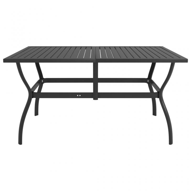 Spisebord til have 140x80x72 cm antracit stl , hemmetshjarta.dk
