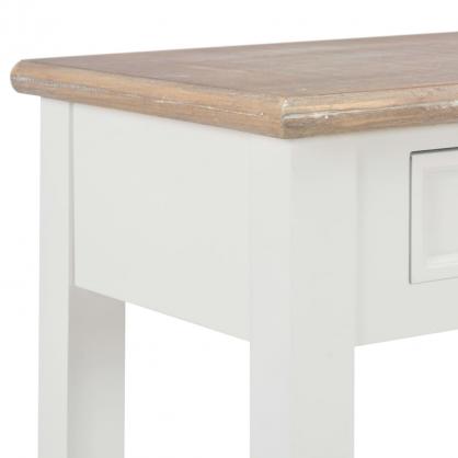 Aflastningsbord Konsolbord 110x35x80 cm hvidt tr , hemmetshjarta.dk