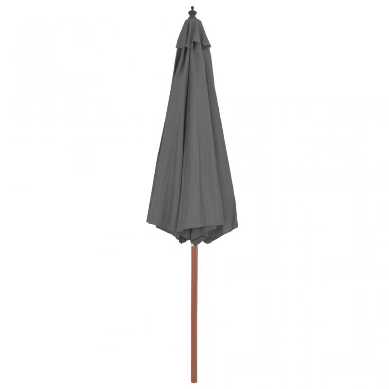 Parasol med trstang 300 cm antracit , hemmetshjarta.dk