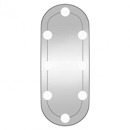 Vgspejl med LED-belysning oval 20x50 cm glas , hemmetshjarta.dk