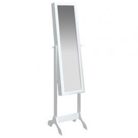 Gulv spejl smykker hvid 34x37x146 cm , hemmetshjarta.dk