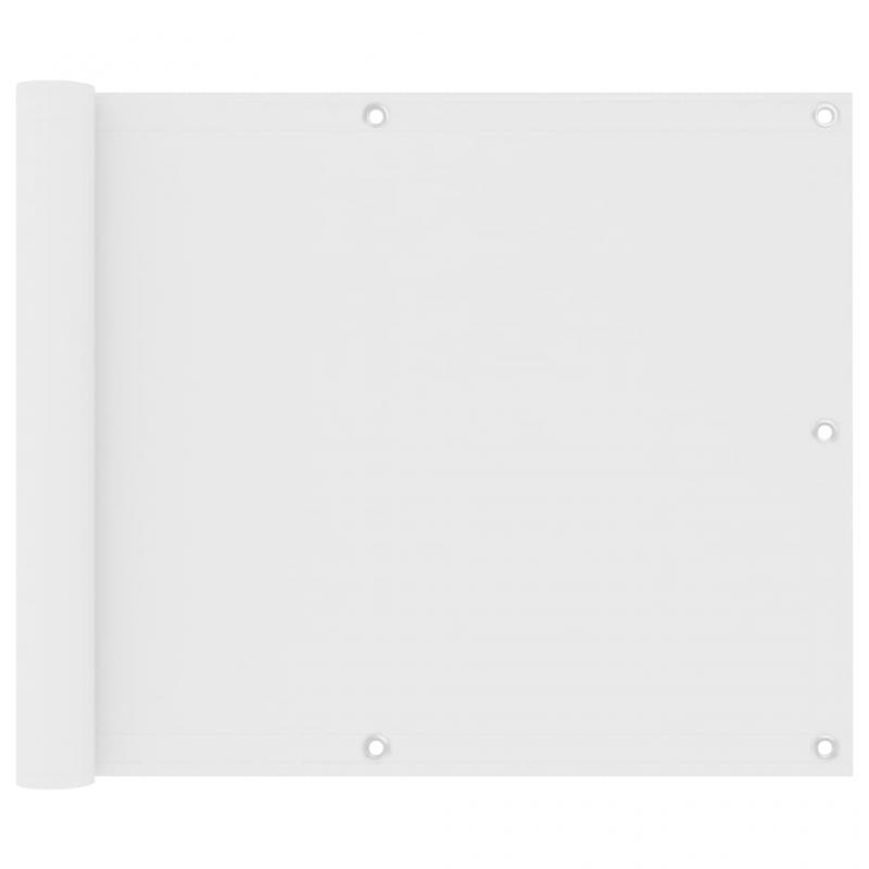 Balkonskrm hvid 75x400 cm oxford stof , hemmetshjarta.dk