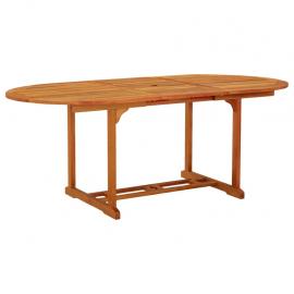 Spisebord til haven udtrækbart (150-200)x100x75 massivt eukalyptustræ , hemmetshjarta.dk