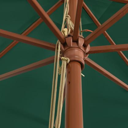Parasol med trstang 400x273 cm grn , hemmetshjarta.dk