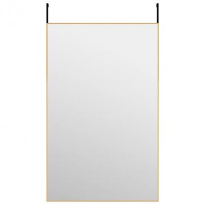 Sidespejl guld 50x80 cm glas og aluminium , hemmetshjarta.dk