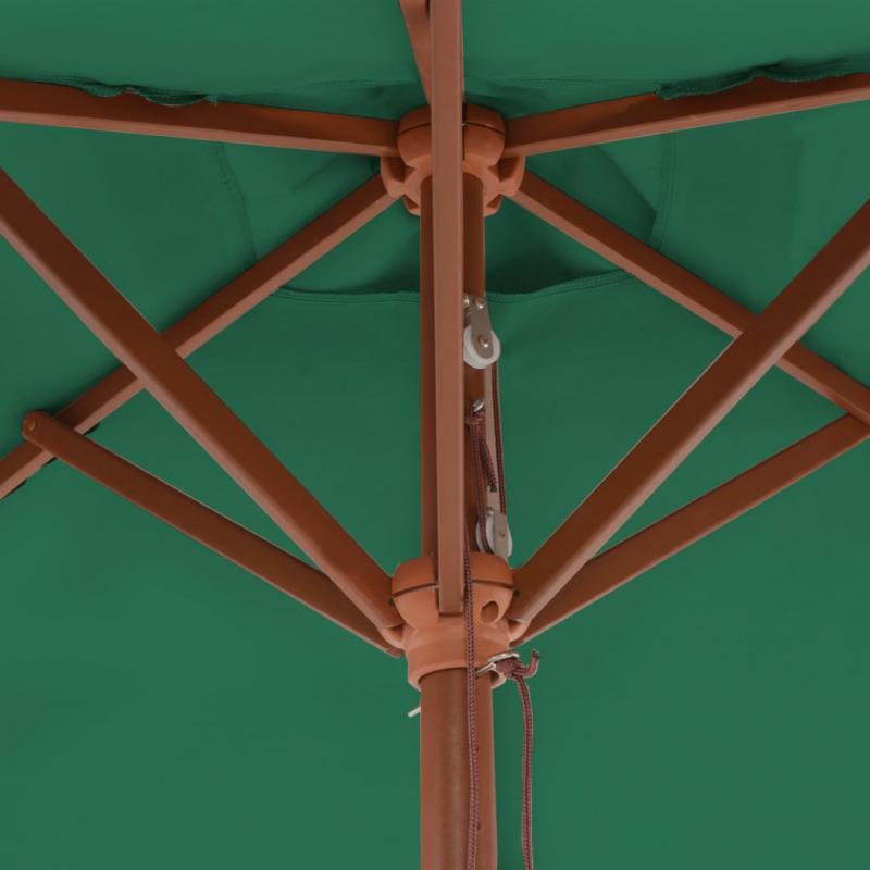 Parasol med trstang 150x200 cm grn , hemmetshjarta.dk