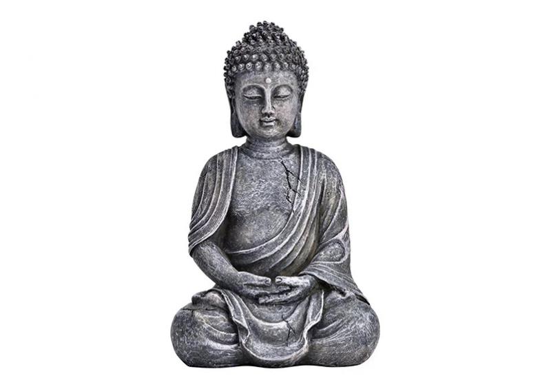 Dekoration Buddha gr siddende polyresin (B/H/D) 11x17x8cm , hemmetshjarta.dk